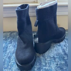 Torrid Black Suede Chelsea Boots